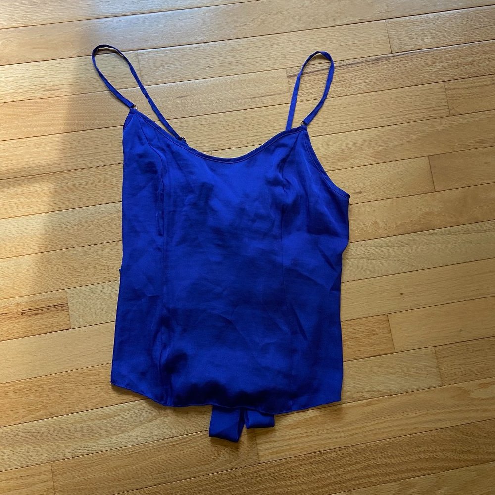 Free People Satin Tie Back Top